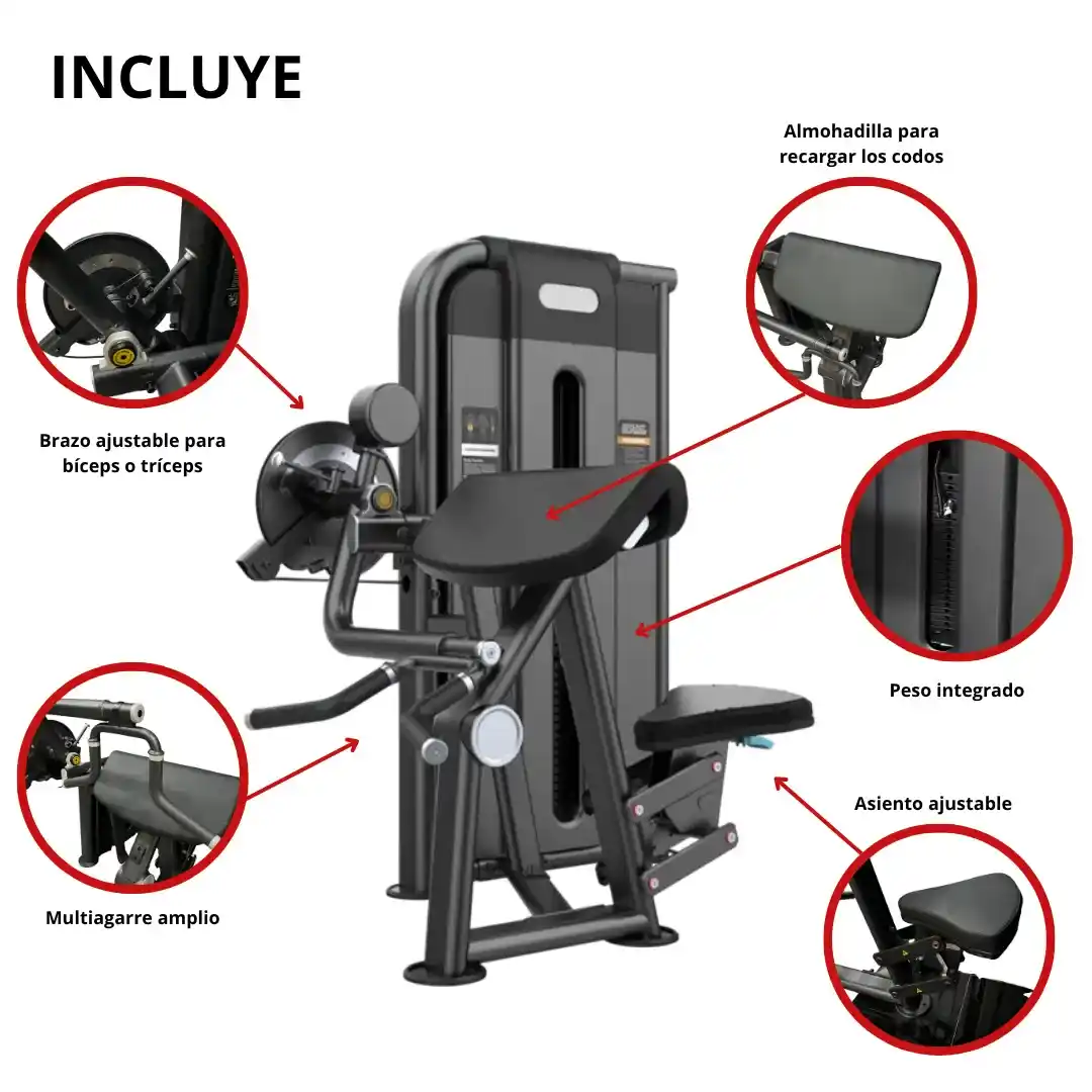 Camber curl y tricep con peso integrado - Incluye - BLACKLINE