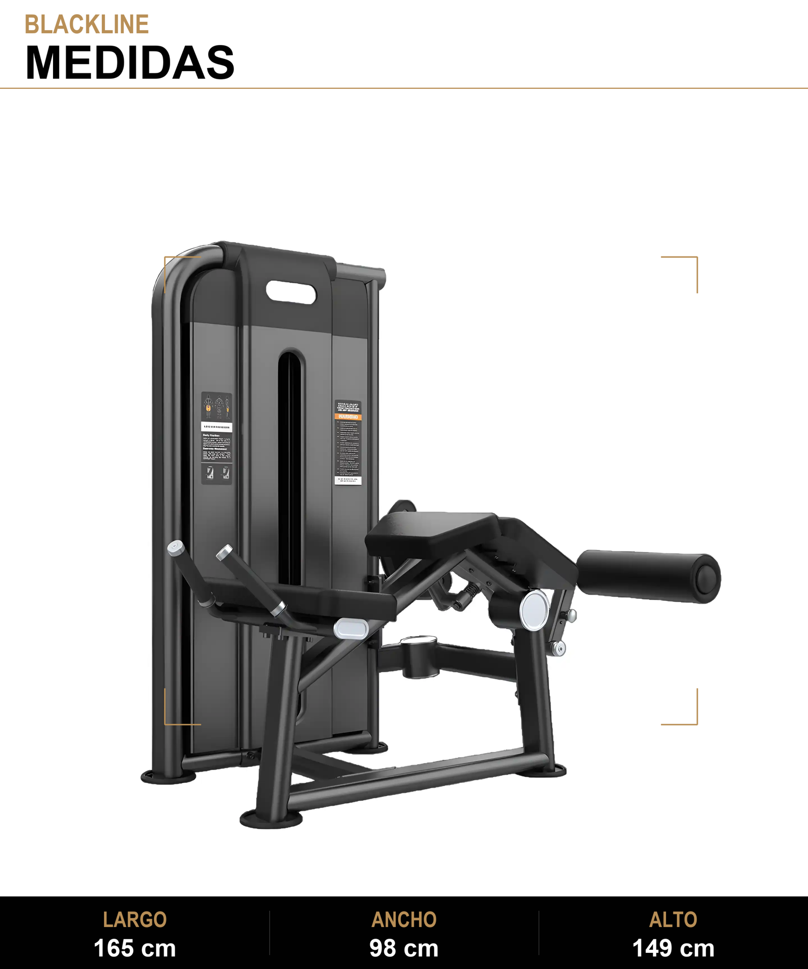 Femoral Acostado ST - Medidas - BLACKLINE